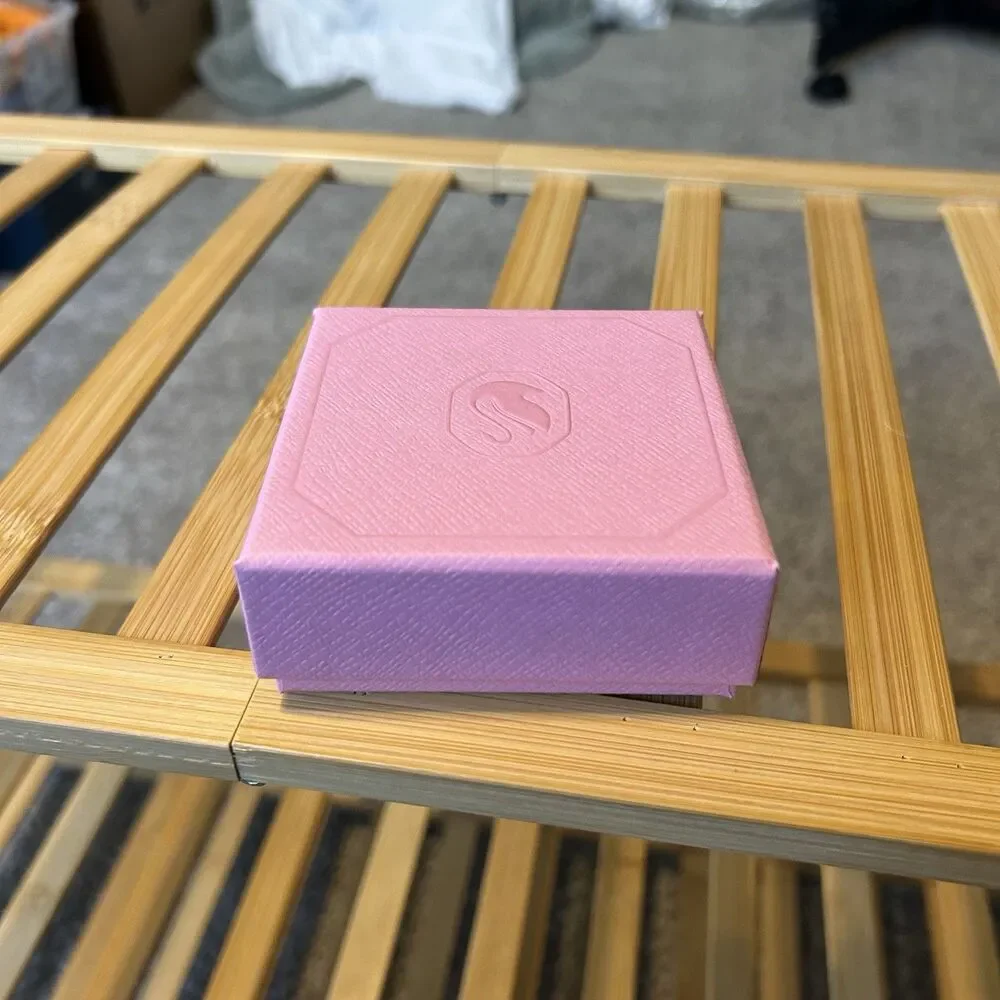 EMPTY REPLACEMENT BOX ONLY -  Swarovski Small Pink Jewelry Box w/ Inserts